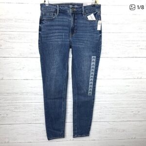 NEW Old Navy Rockstar Super Skinny Jeans High Rise Stretch size 10 length 29"